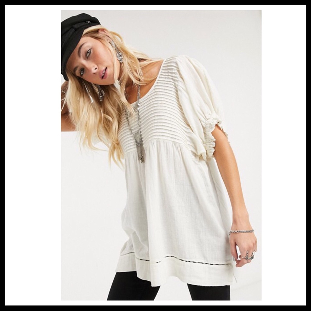 FREE PEOPLE BOHO TUNIC SUMMER MINI DRESS A2C - Picture 3 of 15